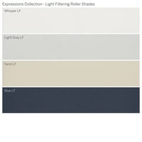 Kolekcija Prilagođenih Izraza, Cordless Light Filtering Roller Shade, Whisper, 42 Width 48 Length