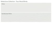 Prilagođena Kolekcija Reflections, 2 Cordless Fau Drvene Rolete, Pjeskarena Bijela, 1 4 Širina 48 Dužina