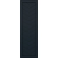 Ekena Millwork 18 W 46 H True Fit PVC Single Panel Chevron Modern Style fiksni Mount roletne, Starless Night Blue