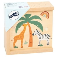 Drvene igračke za mala stopala Safari tematska igra pamćenja dizajnirana za djecu od 3+ godine