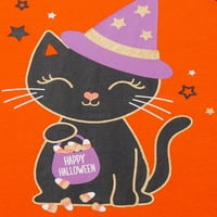 Način za proslavu male djevojčice Halloween mačka dugih rukava majica