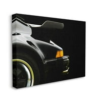 Stupell Industries moderni sportski automobil stražnji pogled detalji crno narandžasti dizajn Clive Branson,