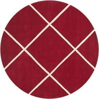 Chatham Isaac geometrijski dijamanti prostirki vunene površine, crvena slonovača, 8 '10'