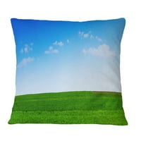 Designart Green Meadow Panorama - pejzažni štampani jastuk - 18x18