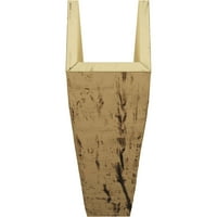 Ekena Millwork 10 W 6 H 20'L 3-Sided Riverwood Endurathane Fau drvena stropna greda, prirodni zlatni Hrast
