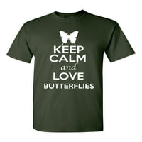 Držite miran i volite leptire insekti ljubavnici za odrasle majica