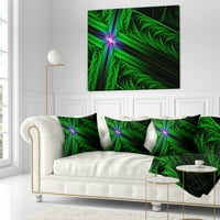 Designart zeleni fraktalni unakrsni dizajn - apstraktni jastuk za bacanje - 16x16