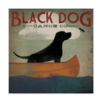 Zaštitni znak likovne umjetnosti 'crni pas kanu' platno umjetnost Ryan Fowler