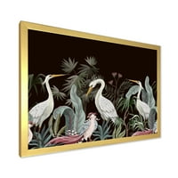 Designart 'Chinoiserie With Peonies and Birds III' tradicionalni uokvireni umjetnički Print