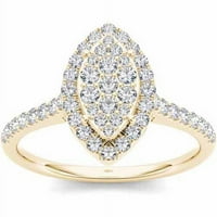 Carat T. W. Diamond 10kt zaručnički prsten od žutog zlata u obliku markize