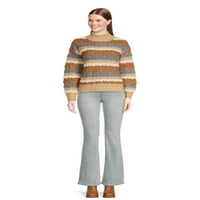 Jane Street ženski pulover džemper sa dugim rukavima, srednje težine, veličine XS-XXXL