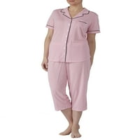 Tajno blago ženski i ženski Plus tradicionalni set pidžama ovratnika