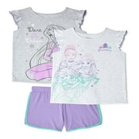 Disneyjeve princeze djevojke mi i šibice, 3-dijelni komplet odjeće, veličine 4-16