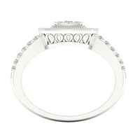 Imperial 1 2ct TDW dijamantski 10k prsten od bijelog zlata u klasteru Halo