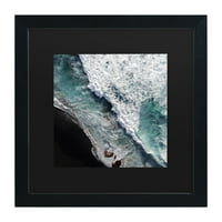 Karolis Jay 'Crna Plaža 2' Matirana Uokvirena Umjetnost