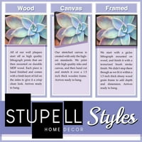 Stupell Industries Uvijek budite s vama porodični dom crno-bijeli inspirativni dizajn riječi platnena zidna
