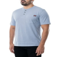 Wrangler radna odjeća Muška kratka rukava džepna Henley majica, veličine s-5XL