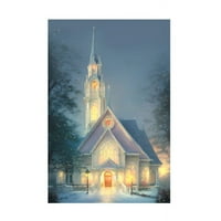 Joel Christopher Payne' Božićna Crkva ' Canvas Art