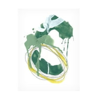 Juni Erica Vess 'Zeleni Disk I' Platnena Umjetnost