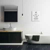Stupell Industries Botanički simbol za pranje kupatila sa svježim sapunom i vodom grafička Umjetnička galerija