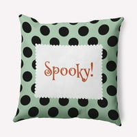 20 20 Jednostavno Daisy Halloween Spooky Dots Poliester Unutarnji Vanjski Jastuk, Menta Zelena Količina 1