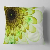 Designart svijetlozelena digitalna latica za cvijeće Close up - jastuk za bacanje cvijeća - 18x18