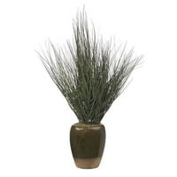 Gotovo prirodna svilena trava u saksiji u okrugloj dekorativnoj vazi