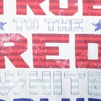 Način za proslavu muške Americana prava crvena bijela plava majica