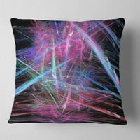 Designart ružičasto plava magični fraktalni uzorak - apstraktni jastuk za bacanje - 18x18