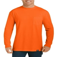 Originalni Dickies muški i veliki muški dugi rukavi poboljšana vidljivost teška majica, 2-Pack