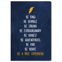 Wynwood Studio tipografija i Citati zidni umjetnički platneni otisci' Budi pravi superheroj ' porodični citati