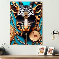 Designart poznata Moda Girafe II platno zid Art