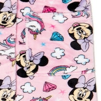 Disney Minnie Mouse plišani ogrtač za djevojčice s džepovima, veličine 4-10