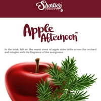 Apple Popodnevna Svijeća - Velika Tamno Crvena 16. Oz. Visoko Mirisna Sveća Od Tegle-Napravljena Od Prirodnih