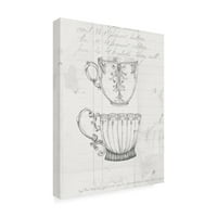 Zaštitni znak likovne umjetnosti 'autentična kava IV bijela siva' platno umjetnost Daphne Brissonnet