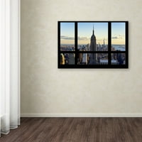 Zaštitni znak Fine Art New York View Window Canvas Art by Philippe Hugonnard