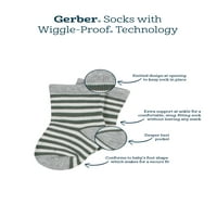 Gerber dječak ili djevojčica rodno neutralni dres posada Wiggle Proof Socks, 6 pakovanja