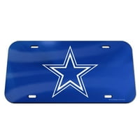 WinCraft Dallas Cowboys Registarske Tablice Kristalno Ogledalo Logo Dizajn Plava