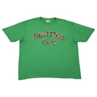 Realtree muns zelena ma camo logo Grafički tee Crewneck majica kratkih rukava L l