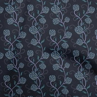 Onuone svilene tabby srednje plave tkanine cvjetni obrtni projekti Dekor tkanina štampan dvorište široko