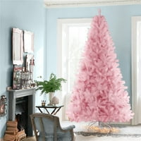 Smilemart Pink šarke smreke umjetne božićne stablo, sa sklopivim štandom 7,5 '