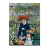 Zaštitni znak likovne umjetnosti 'dvije sestre na terasi 2' platnena Umjetnost Renoira