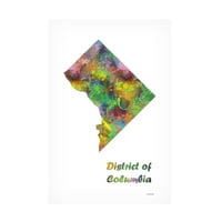 Marlene Watson 'District of Columbia State Map 1' Canvas Art