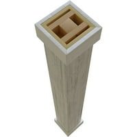 Ekena Millwork 10 W 12'H grubi Cedar Endurathane Fau drvo bez suženog kvadratnog stupa Wrap W Standard Capital & Base