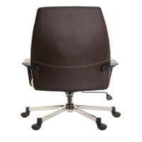 Kožna ergonomska kancelarijska stolica sa visokim naslonom od TimeOffice