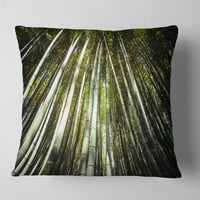Designart dugi bambus u bambusovoj šumi - jastuk za bacanje šuma-18x18