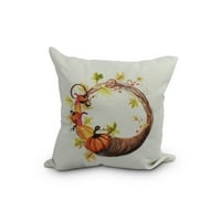 Jednostavno tratinčica, 16 16 Cornicopia vijenac svijetlozeleni jesenji Print vanjski dekorativni jastuk