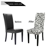 Stretch Slipcovers trpezarija stolica stolica bijelo i crno