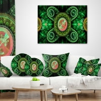 Designart zelena psihodelična opuštajuća Umjetnost - apstraktni jastuk za bacanje - 16x16