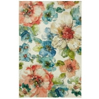 Mohawk Home Prismatic Summer Bloom Garden Transitional Floral Precision Printed Area Rug, 8'x10', Pink &